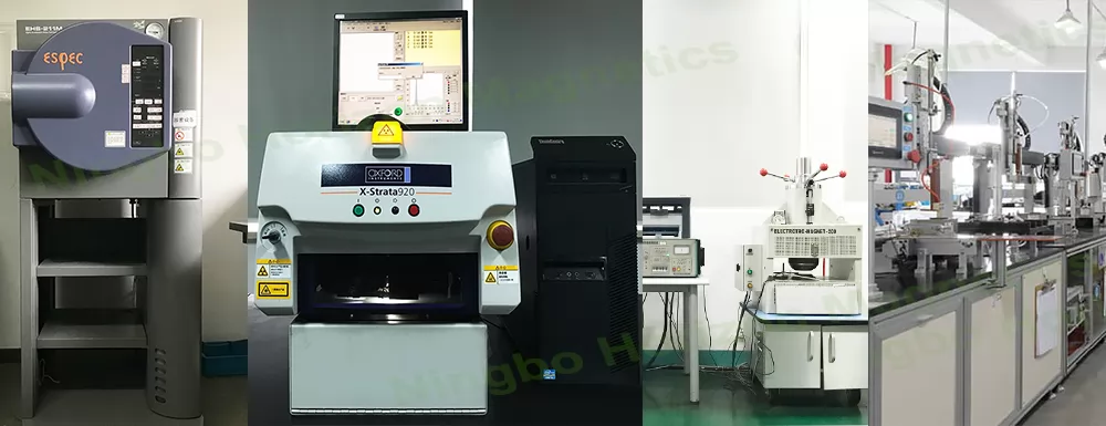 Test Hci, Temperature Coefficients, Consistency, Weight Loss and Surface Treatment for PMSM Magnets